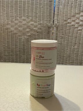 2- 8 fl oz. of Aminnah Rose scented foaming  & Mango Papaya whipped body butter